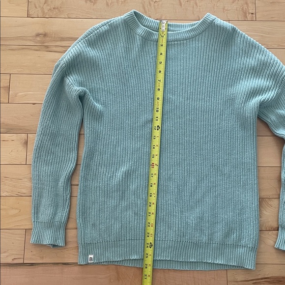 Bajoue cotton knit sweater, unisex small, mint - Picture 3 of 8